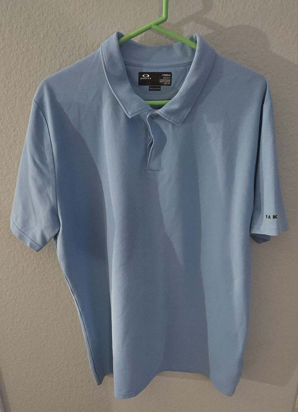 Oakley Hydrolux Regular Fit Short Sleeve Polo Light Blue Size 2XL